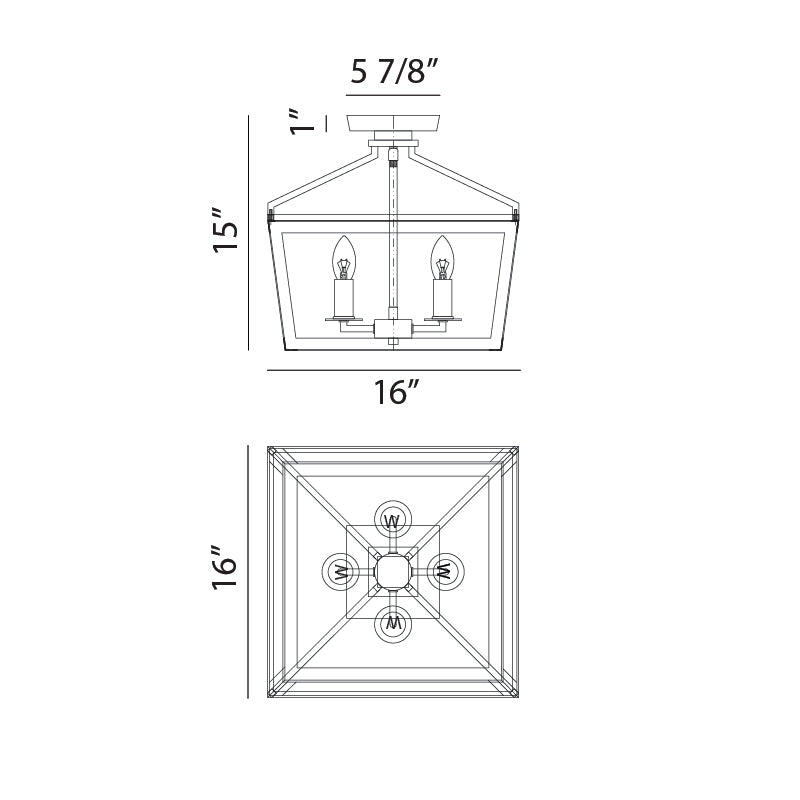 Mavonshire - 1 Light Flush Mount