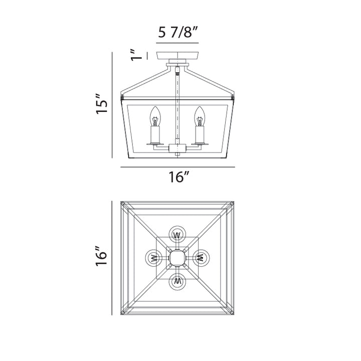 Mavonshire - 1 Light Flush Mount