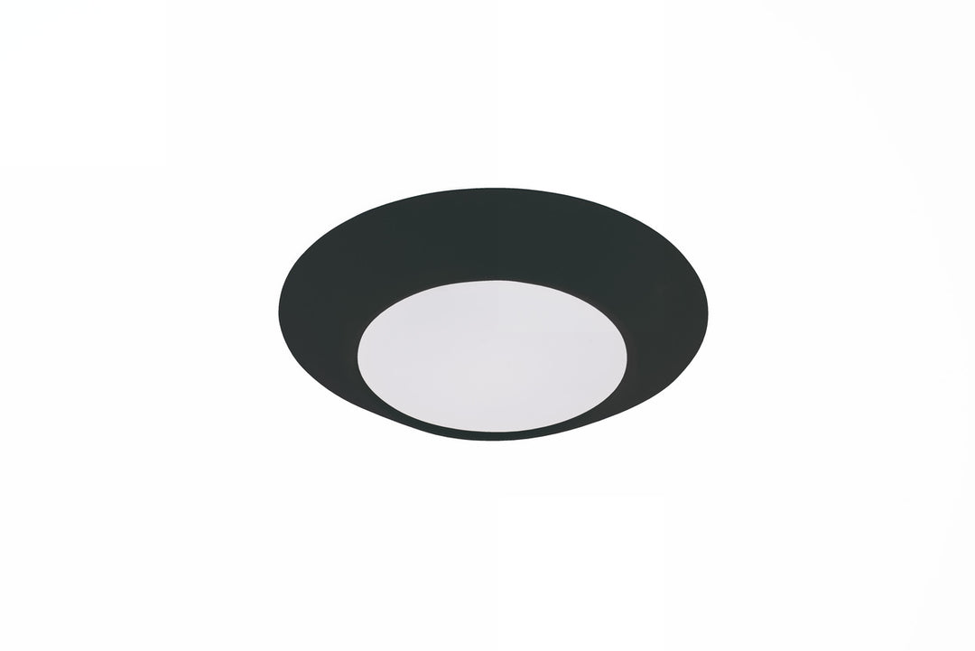 Slim Line LED Disk Flush Mount 5CCT Selectable in Flat Black by Craftmade