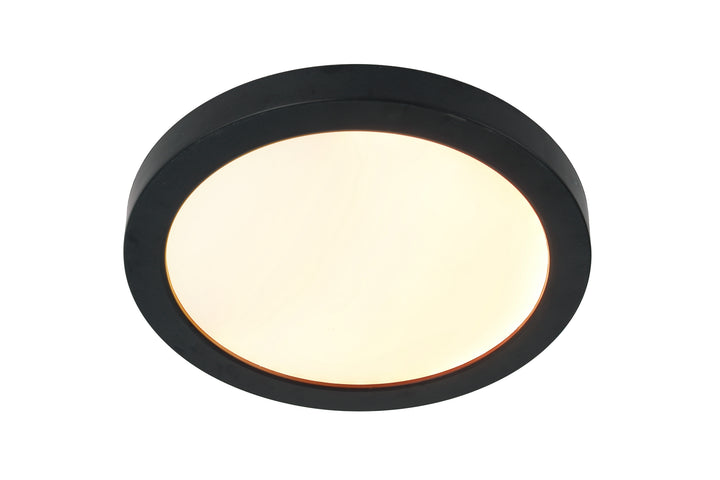 Slim Line II Edgelit LED Pancake Flush Mount 5CCT Selectable in Flat Black by Craftmade