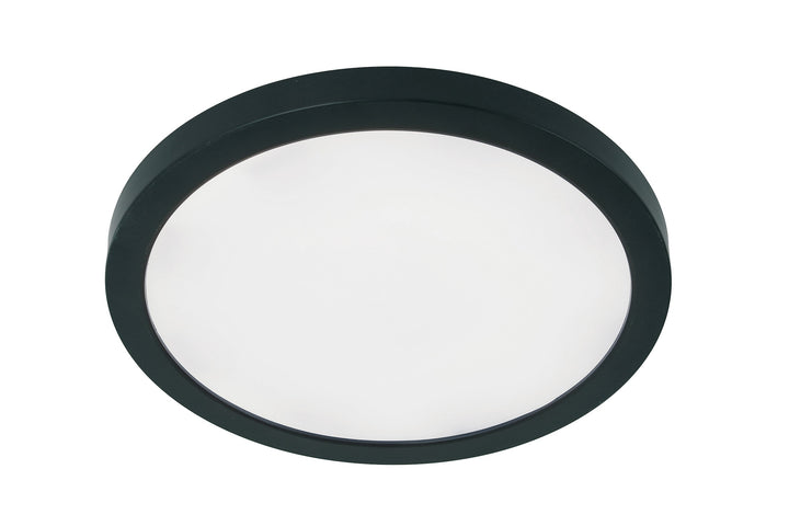 Slim Line II Edgelit LED Pancake Flush Mount 5CCT Selectable in Flat Black by Craftmade