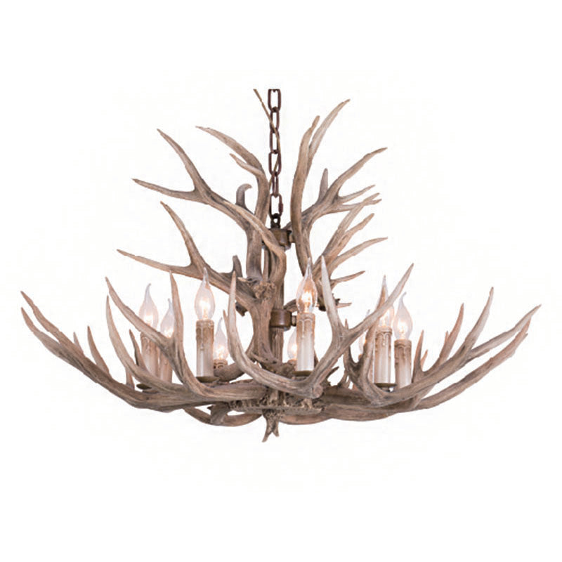 Polyresin Antler Horn Chandelier with Hardware, 39.4", by Bethel
