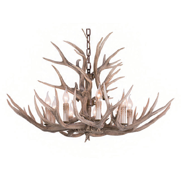 Polyresin Antler Horn Chandelier with Hardware, 39.4", by Bethel