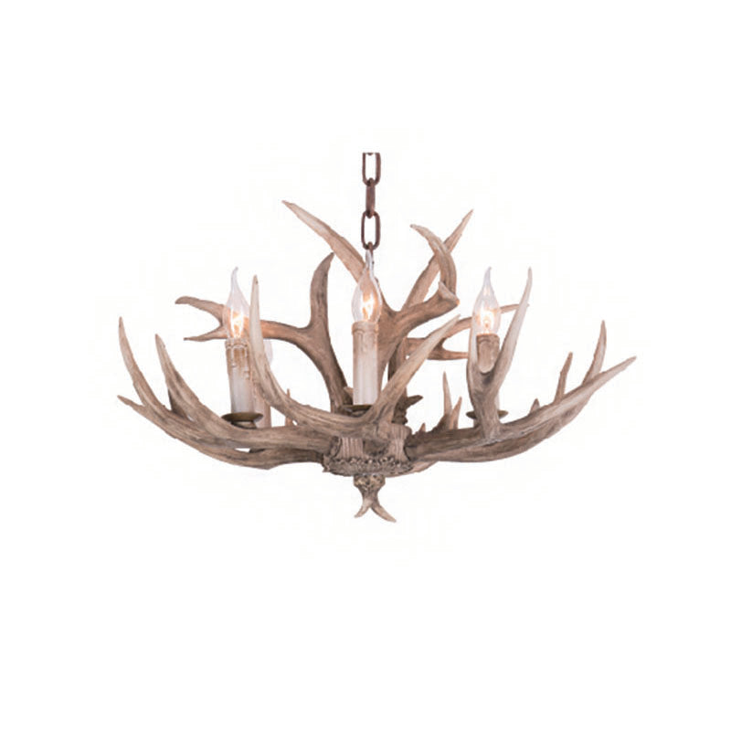 Polyresin Antler Horn Chandelier with Hardware, 27.5", by Bethel