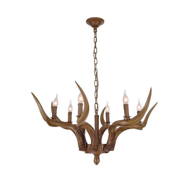 Faux Natural Horn Color Antelope Ceiling Fixture by Bethel