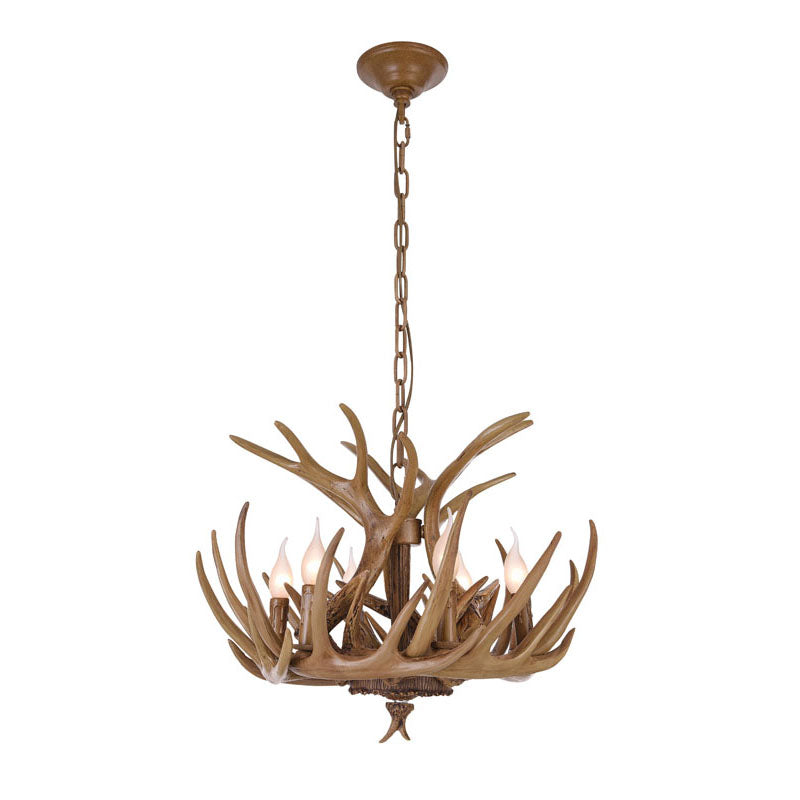 Faux Antler Horn Chandelier by Bethel