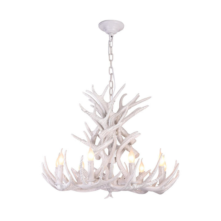 Faux White Antler Ceiling Fixture by Bethel