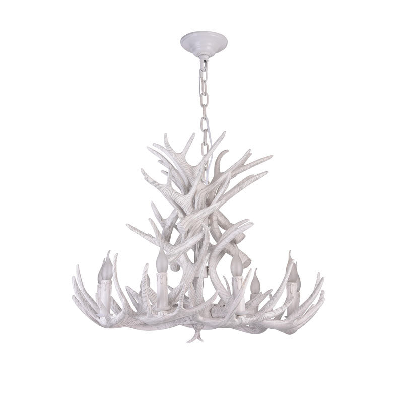 Faux White Antler Ceiling Fixture by Bethel - view 2