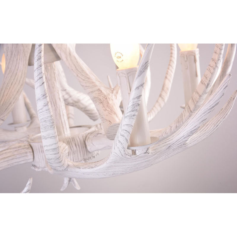 Faux White Antler Ceiling Fixture by Bethel - view 3