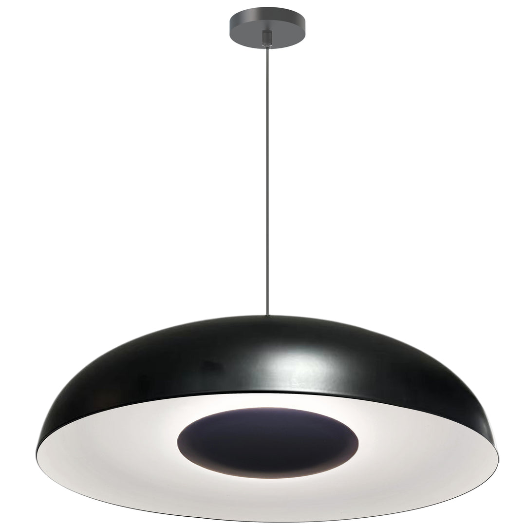 Ygritte 20W 5CCT Pendant in Matte Black & Matte White by Dainolite