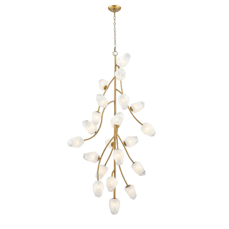 Branch Chandelier with Glass Shades (YS101) in Gold by Bethel