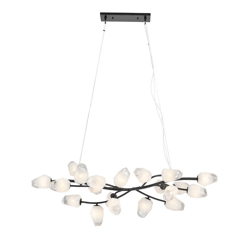 Branch Frame Chandelier with Glass Shades by Bethel - view 2