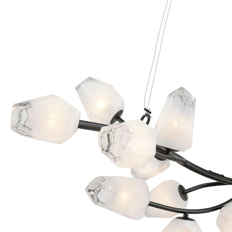 Branch Frame Chandelier with Glass Shades by Bethel - view 3