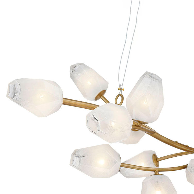 Branch Frame Chandelier with Glass Shades by Bethel - view 8