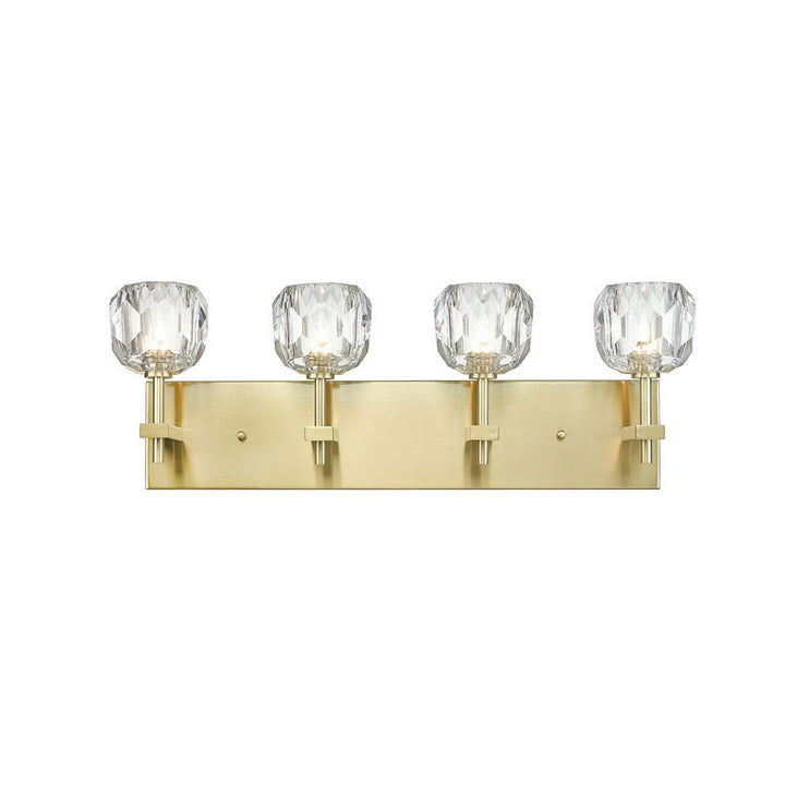 Frame Wall Sconce with Clear Crystal Shades in Gold by Bethel