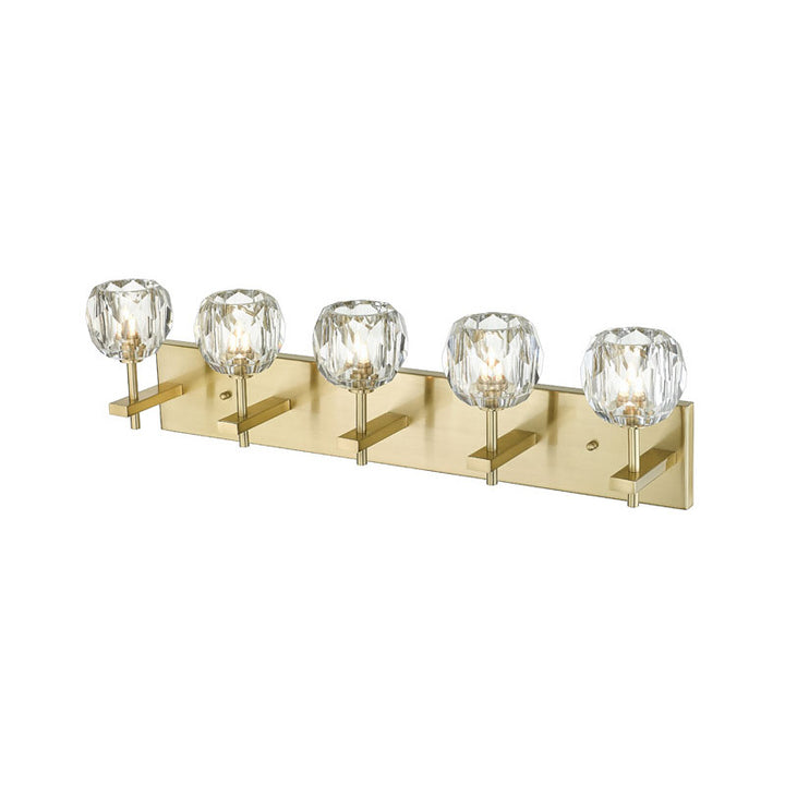Frame Wall Sconce with Clear Crystal Shades in Gold by Bethel