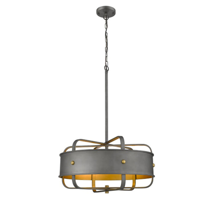 Charcoal Ceiling Fixture with Interior in Charcoal Black by Bethel