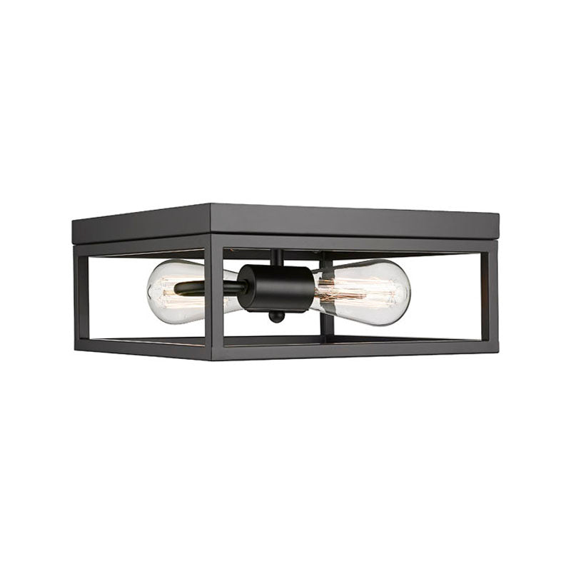Box Flush Mount in Black by Bethel