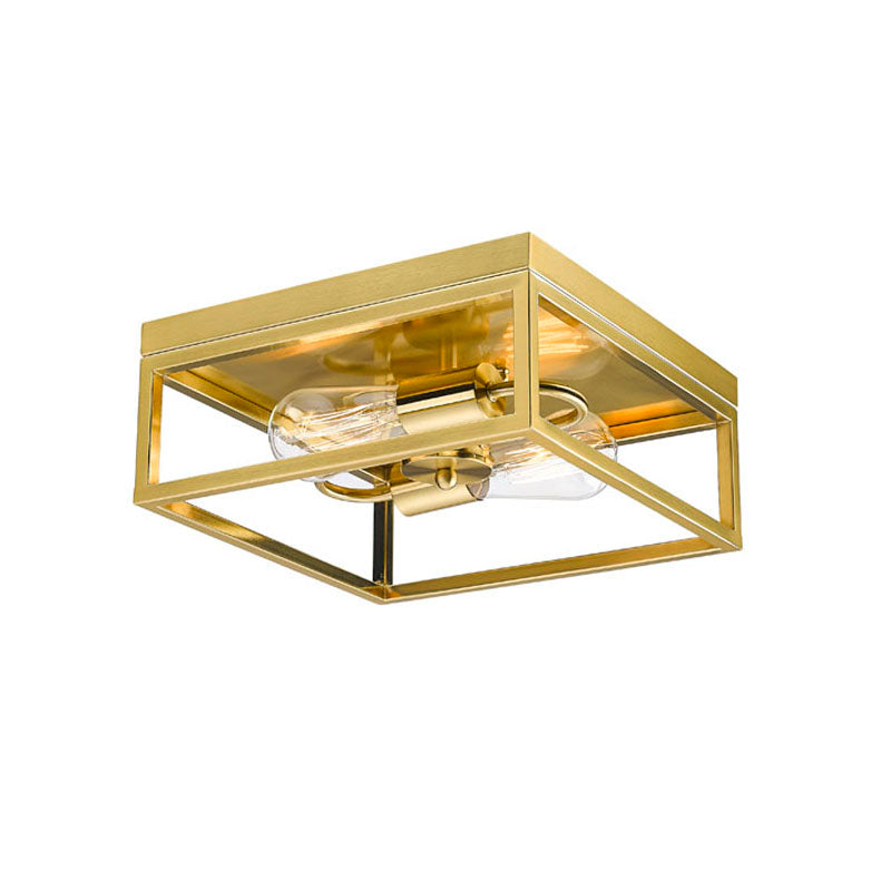 Box Flush Mount in Gold by Bethel