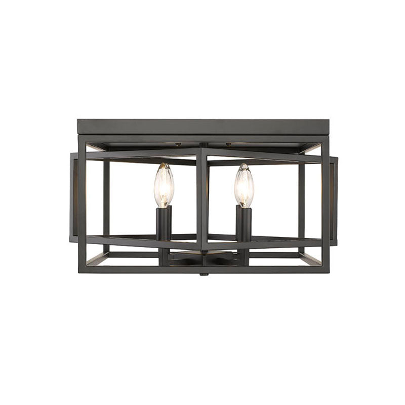 Interlocked Box Flush Mount in Black by Bethel