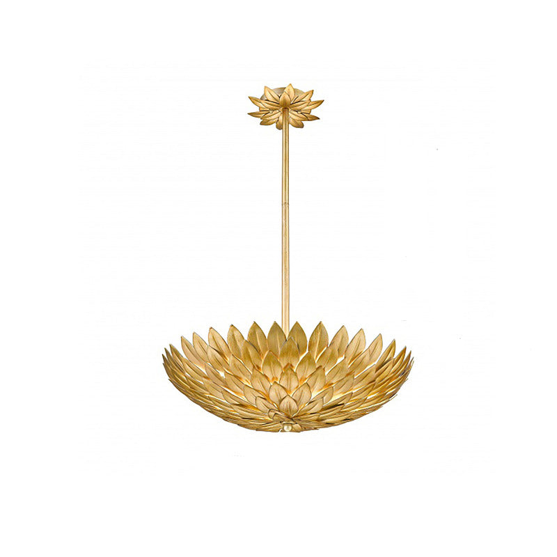Leaf Frame Ceiling Fixture in Gold by Bethel