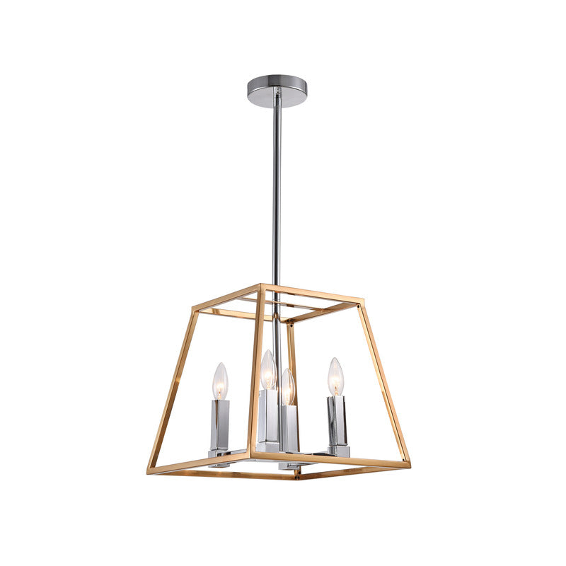 Ceiling Fixture with Candle Light in Chrome Gold by Bethel