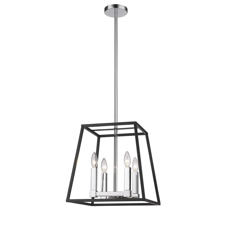 Ceiling Fixture with Candle Light in Black Chrome by Bethel