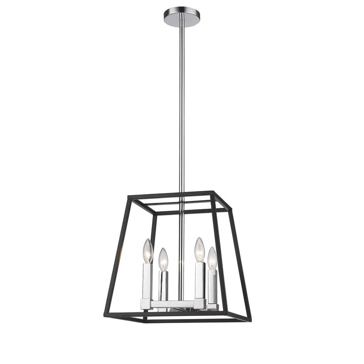 Ceiling Fixture with Candle Light in Black Chrome by Bethel