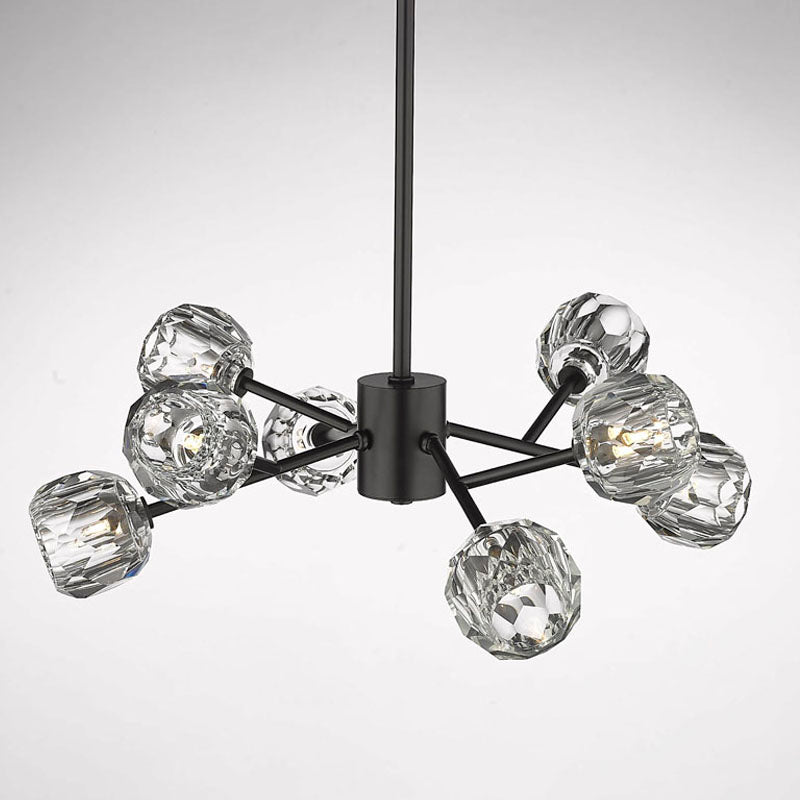 Frame Branch Chandelier with Clear Crystal Shades by Bethel - view 2