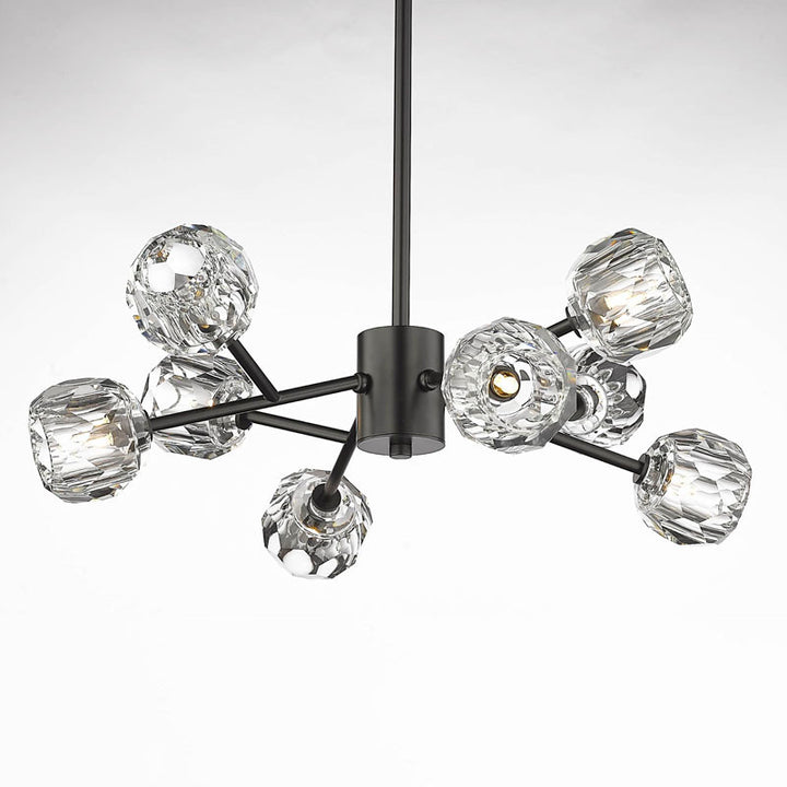 Frame Branch Chandelier with Clear Crystal Shades by Bethel - view 3