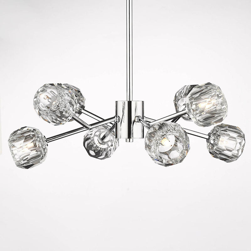Frame Branch Chandelier with Clear Crystal Shades by Bethel - view 10