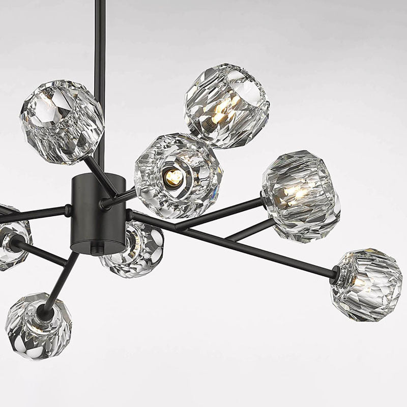 Frame Branch Chandelier with Clear Crystal Shades by Bethel - view 21