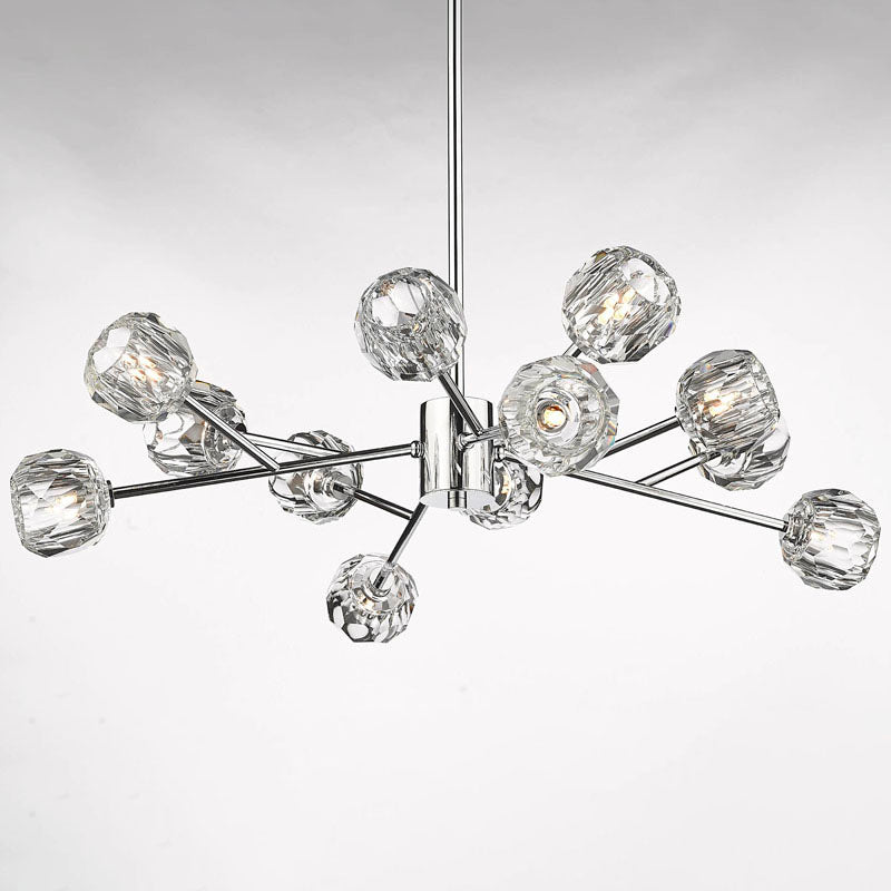 Frame Branch Chandelier with Clear Crystal Shades by Bethel - view 26