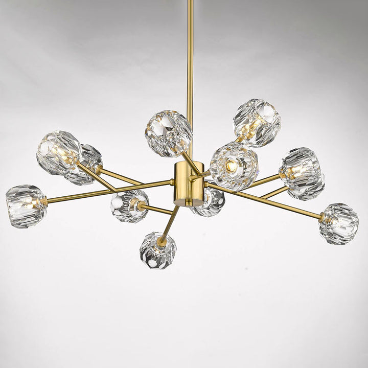 Frame Branch Chandelier with Clear Crystal Shades by Bethel - view 31