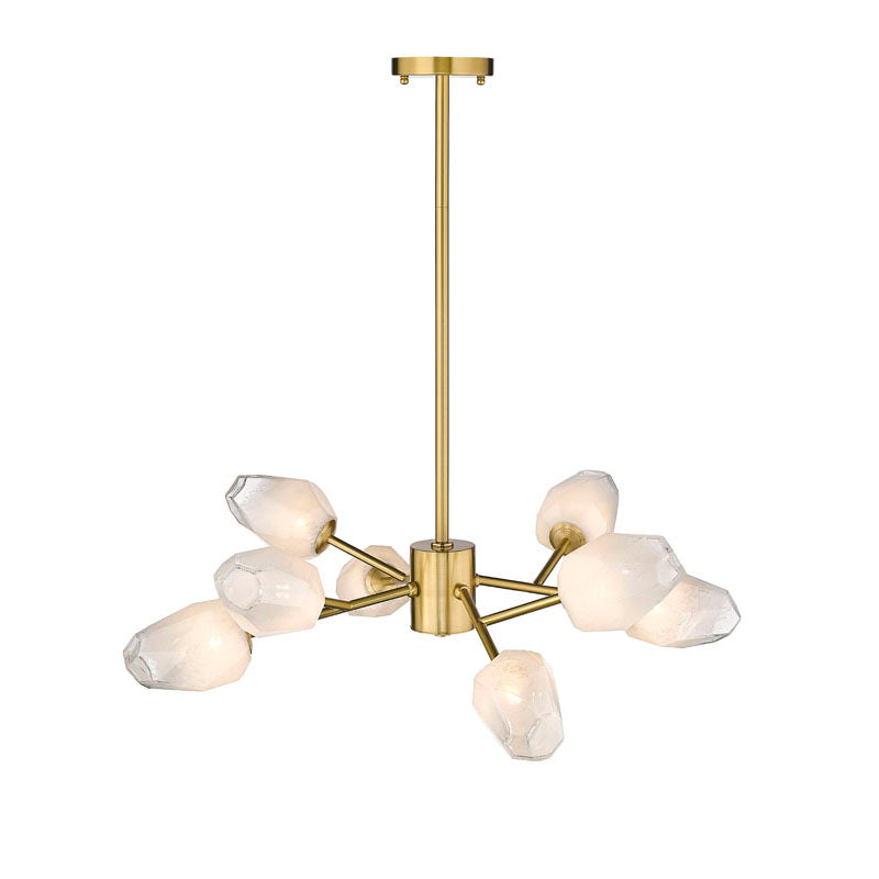 Branch Chandelier with Glass Shades (YS93) in Gold by Bethel