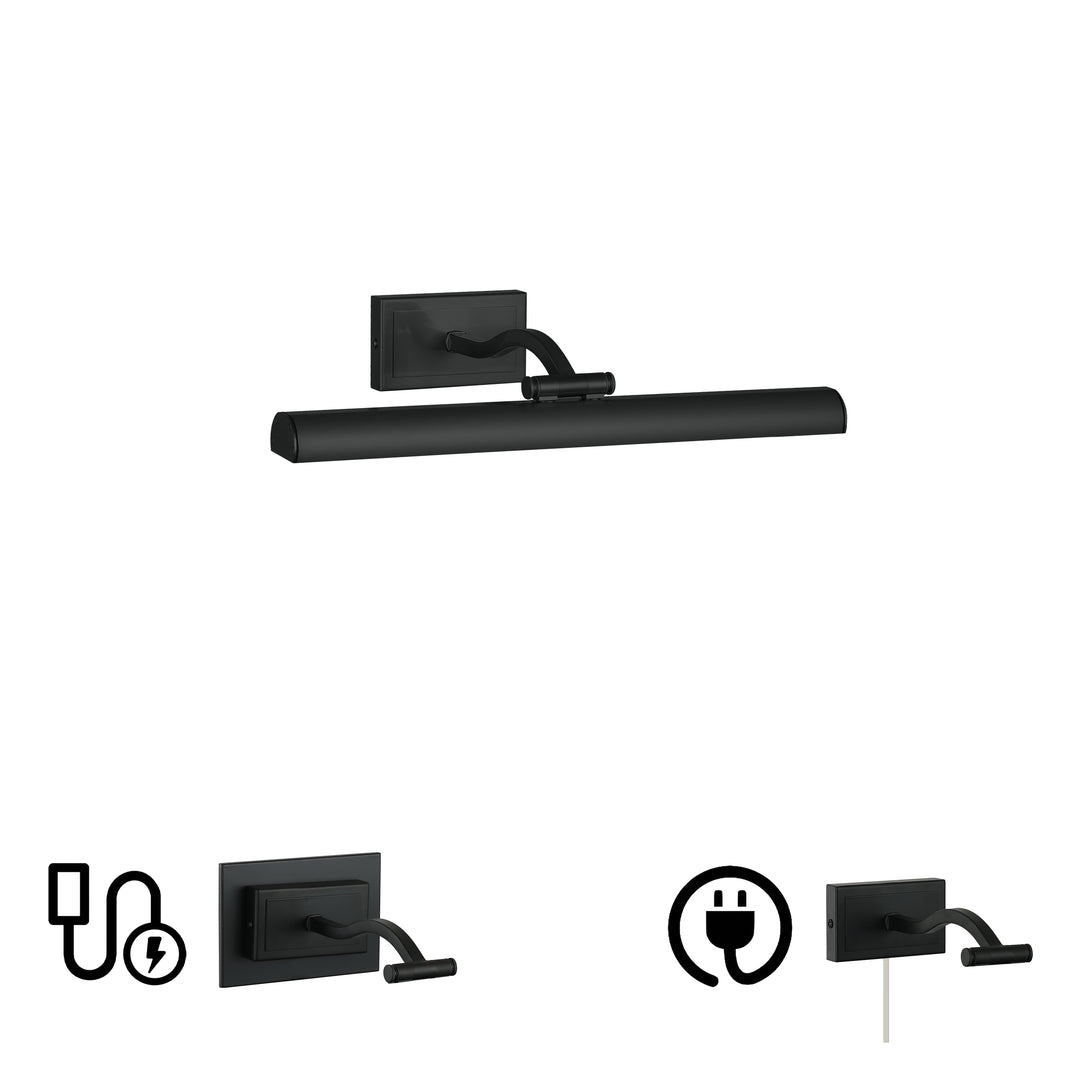 Yvonne 5CCT 20W Picture Light in Matte Black by Dainolite