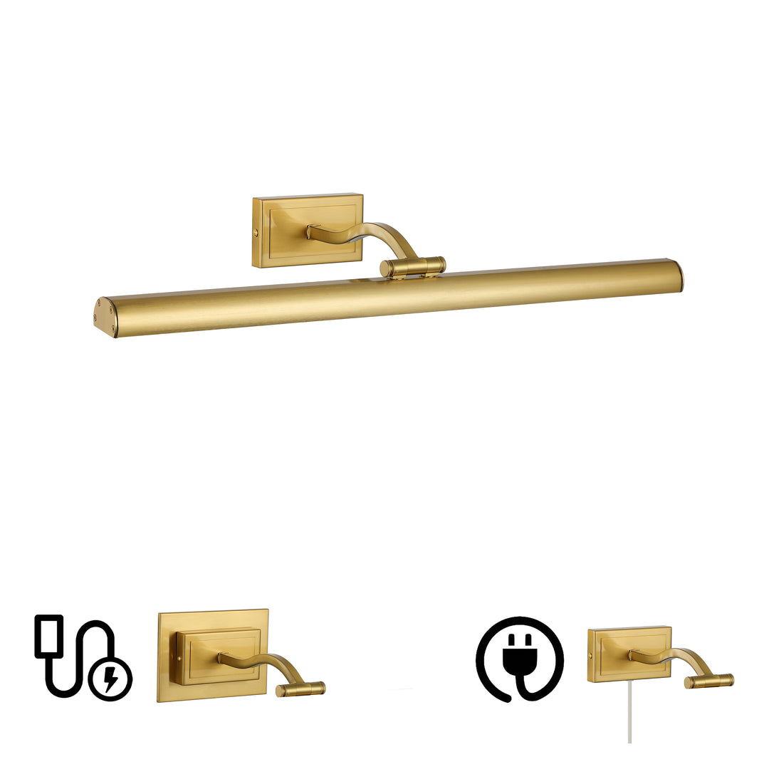 Yvonne 5CCT 30W Picture Light in Aged Brass by Dainolite