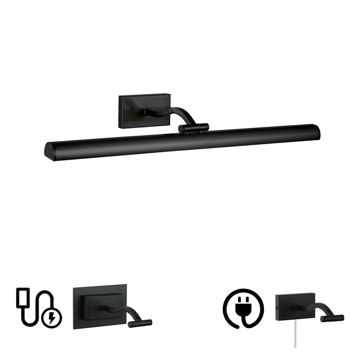 Yvonne 5CCT 30W Picture Light in Matte Black by Dainolite