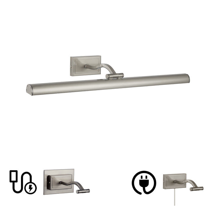 Yvonne 5CCT 30W Picture Light in Satin Chrome by Dainolite