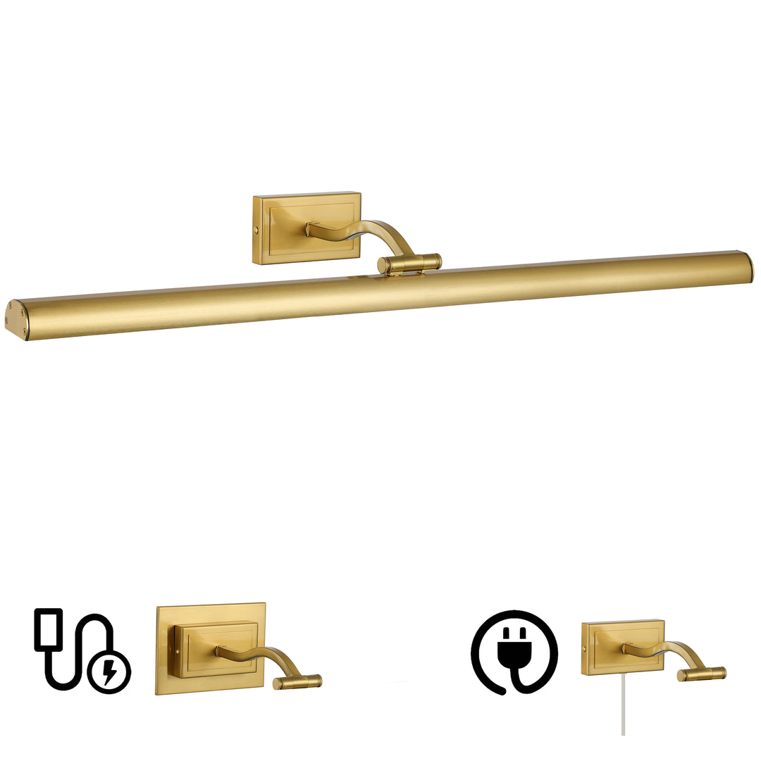 Yvonne 5CCT 40W Picture Light in Aged Brass by Dainolite