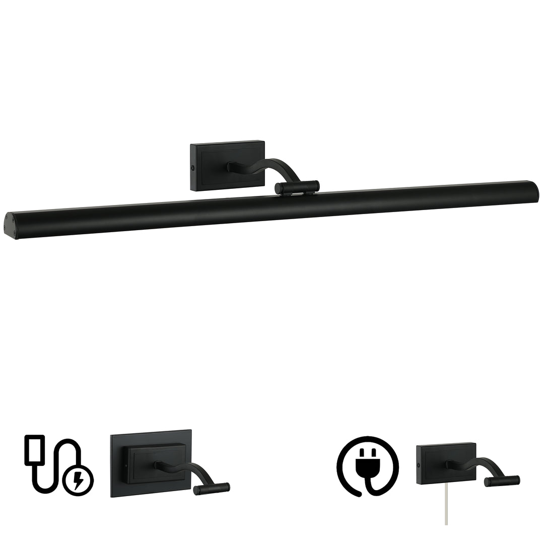 Yvonne 5CCT 40W Picture Light in Matte Black by Dainolite
