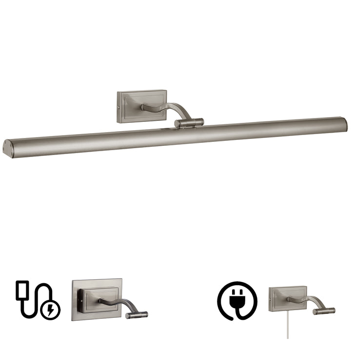 Yvonne 5CCT 40W Picture Light in Satin Chrome by Dainolite