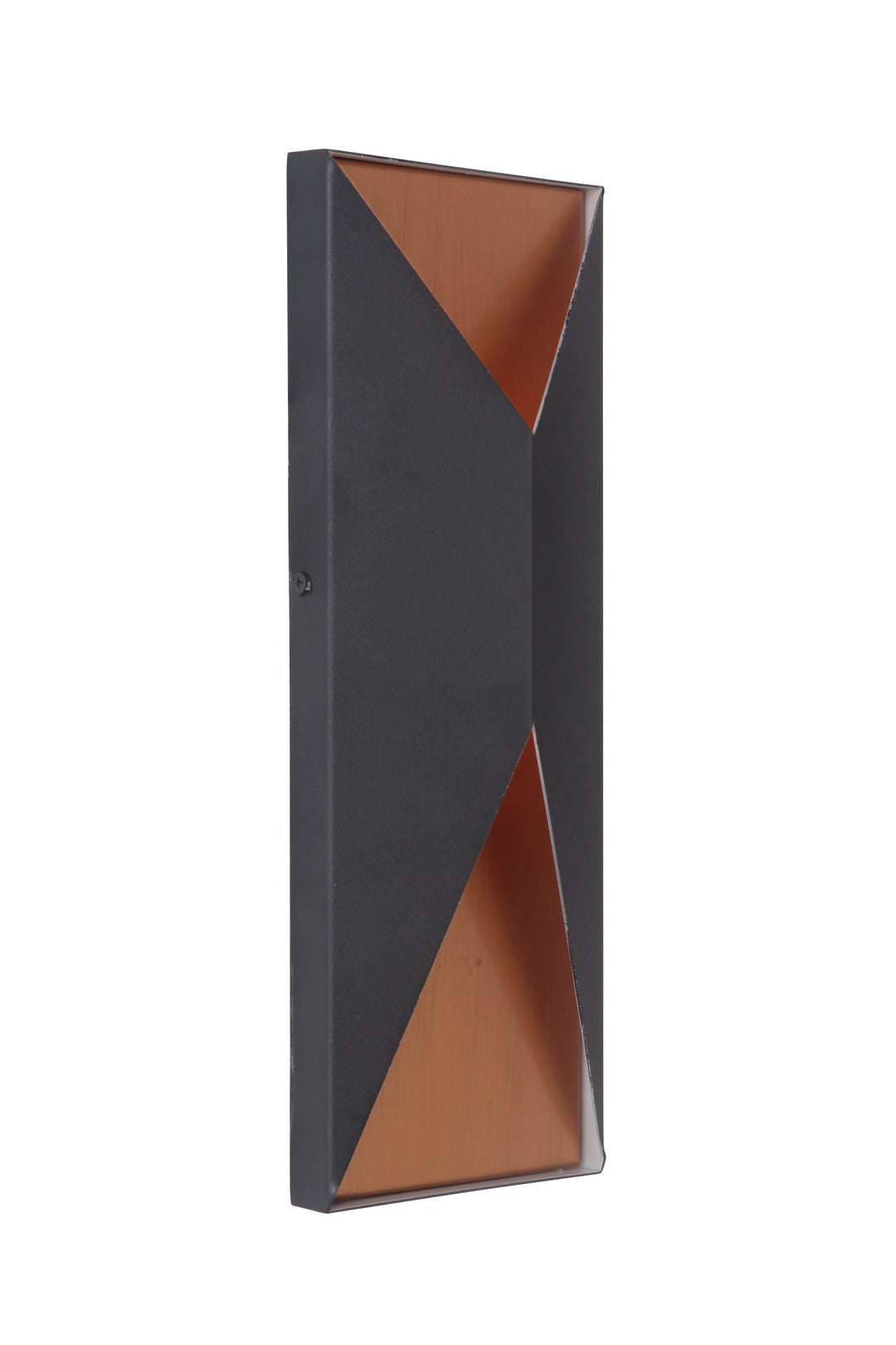 Peak LED Outdoor Pocket Sconce in Textured Matte Black/Satin Brass by Craftmade