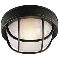 Bulkheads Outdoor Flush Mount in Textured Matte Black by Craftmade