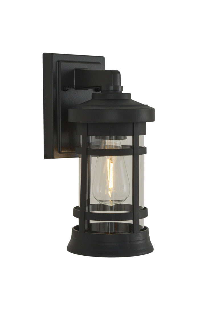 Resilience Outdoor Wall Light in Textured Black / Clear by Craftmade
