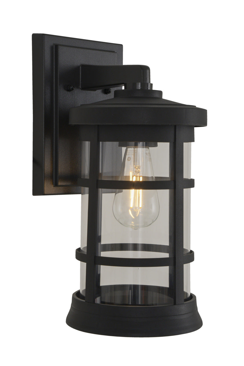 Resilience Outdoor Wall Light in Textured Black / Clear by Craftmade