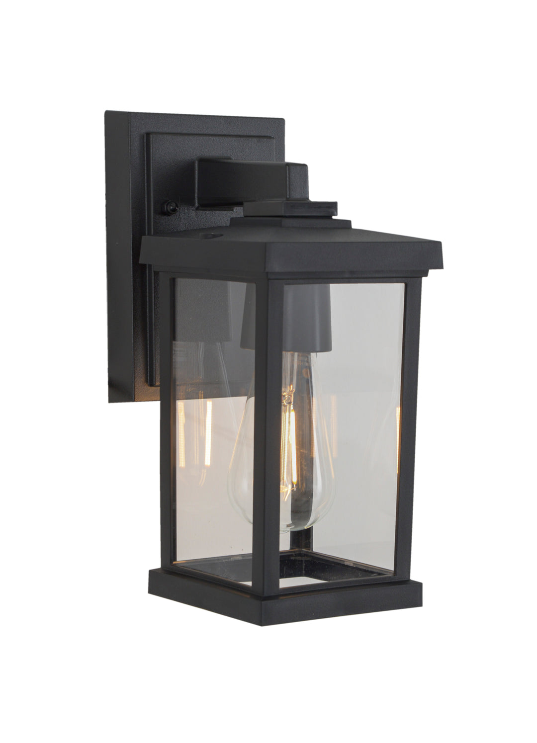 Resilience Outdoor Wall Light in Textured Black / Clear by Craftmade
