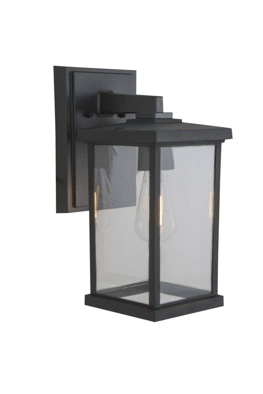 Resilience Outdoor Wall Light in Textured Black / Clear by Craftmade