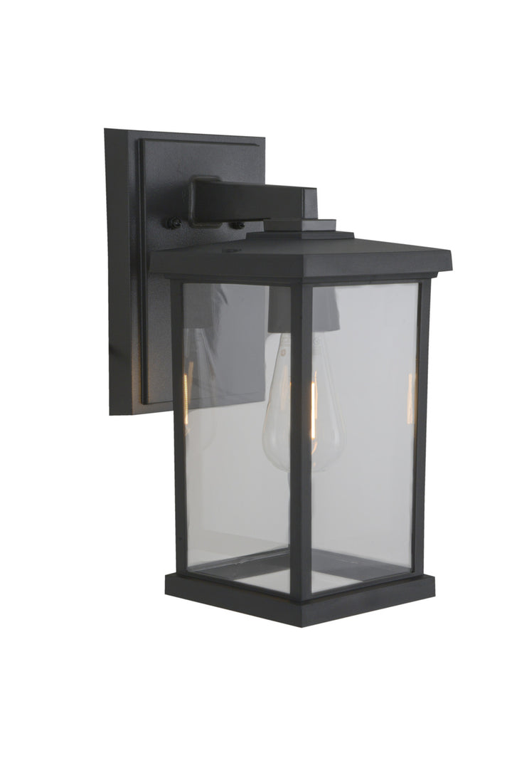 Resilience Outdoor Wall Light in Textured Black / Clear by Craftmade
