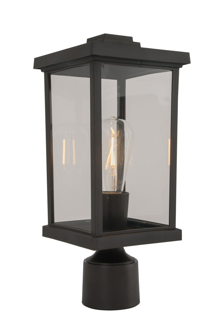 Resilience Outdoor Post Light in Bronze / Clear by Craftmade